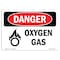 Signmission Safety Sign, OSHA Danger, 7" Height, 10" Width, Oxygen Gas, Landscape OS-DS-D-710-L-2370 - alternate 1